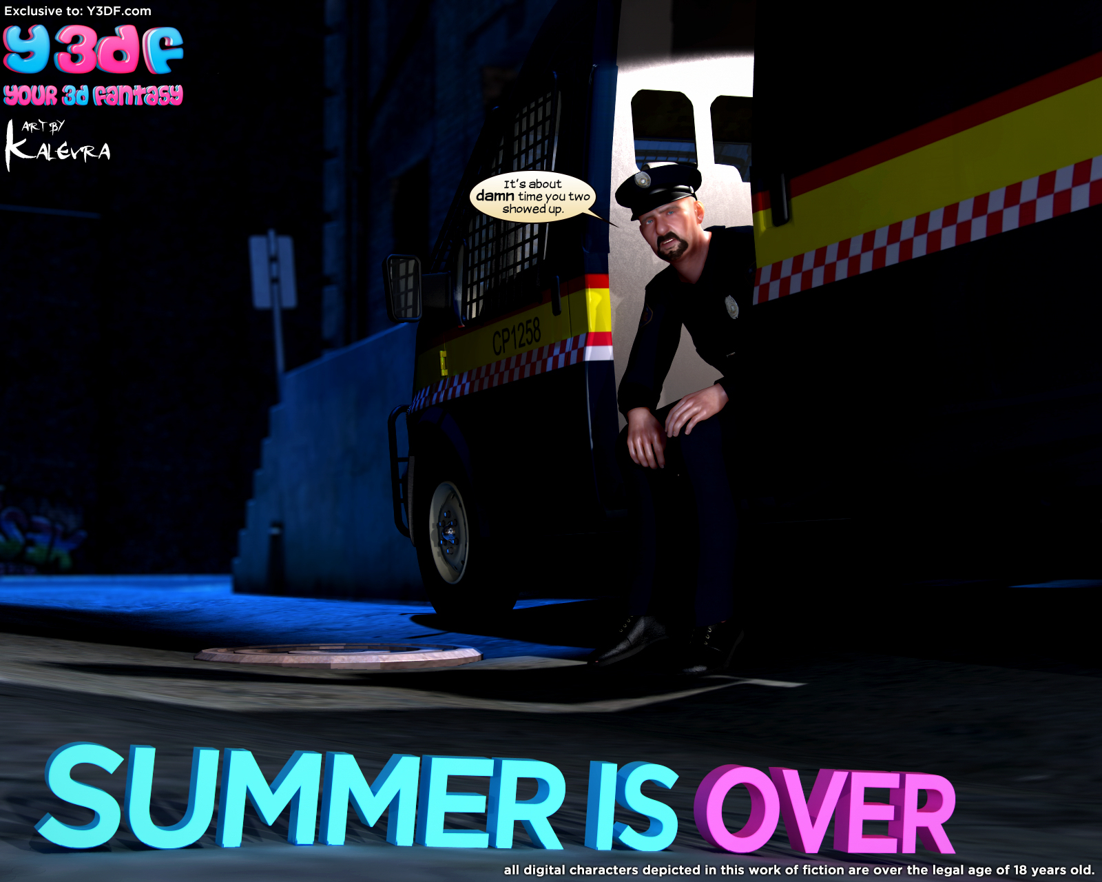 Y3DF Summer is Over and Sex with Police Officer 3D Porn Comic