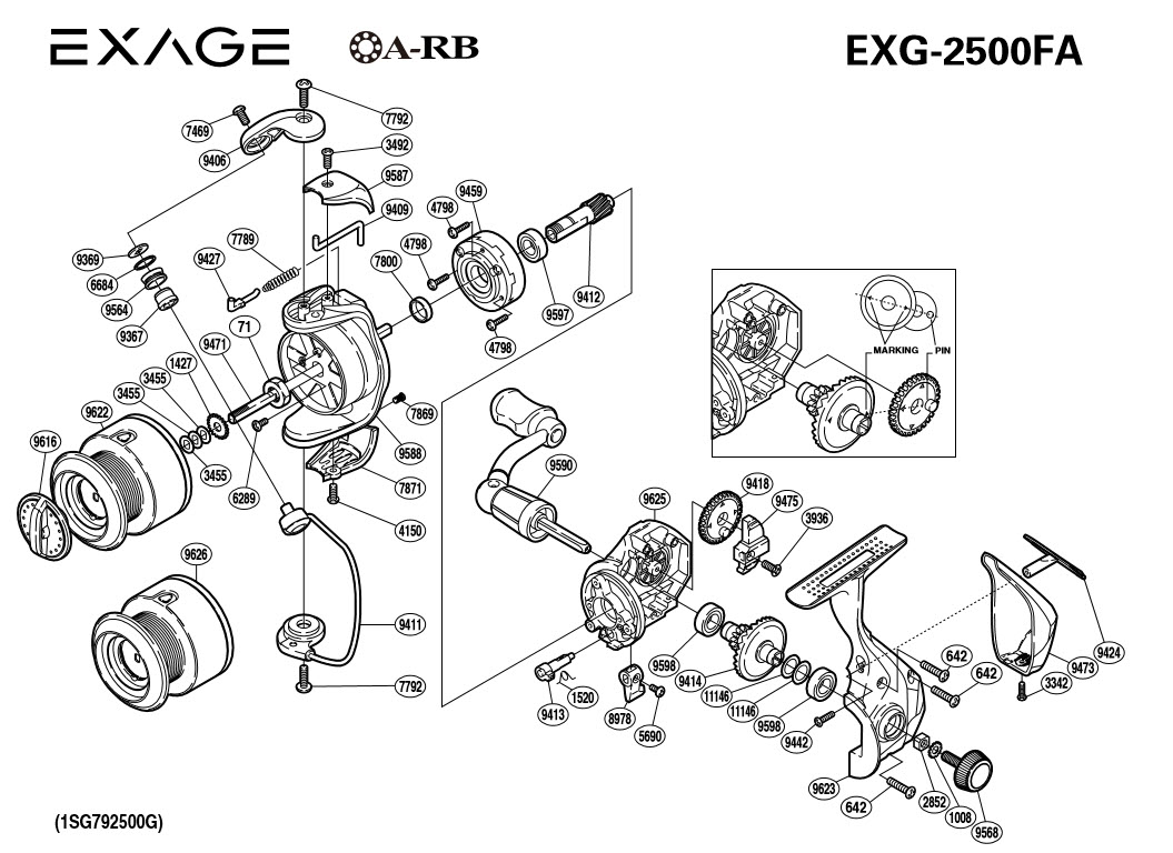 Схема shimano exage 2500